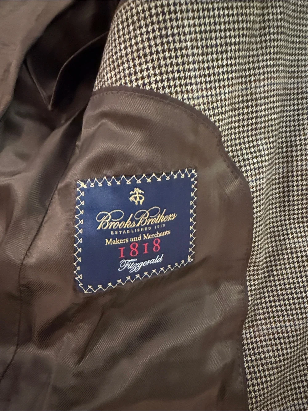 Brooks Brothers Brown Glen Plaid Sport Coat